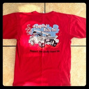 Men's Med Graphic T-Shirt Red with graphics